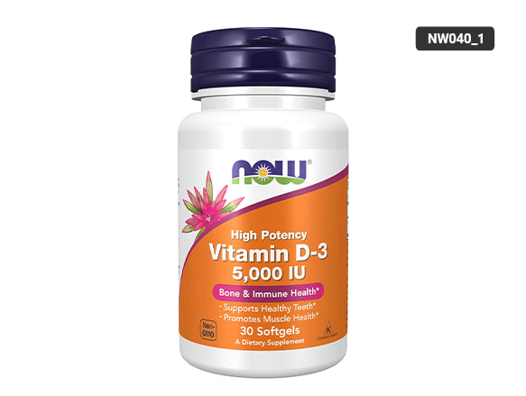 Now Vitamin D3 5000 IU 30 Softgels in Sri Lanka